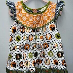 Matilda Jane Kids Halloween Top - Orange, Green, Black